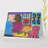 Carte Couple Kissing (Fleur jaune)