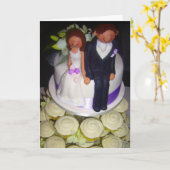 Carte couple le petit gâteau (Fleur jaune)