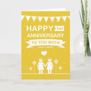Carte Couple lesbien   Joyeux anniversaire