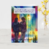 Carte Couple Lesbienne Marcher À Côté De Vous Gay Rainbo (Fleur jaune)