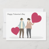 Carte Couple lesbienne Romantique Valentines Jour mignon (Devant)