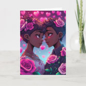 Carte Couple LGBT Anime Saint-Valentin Personnalisé (Devant)