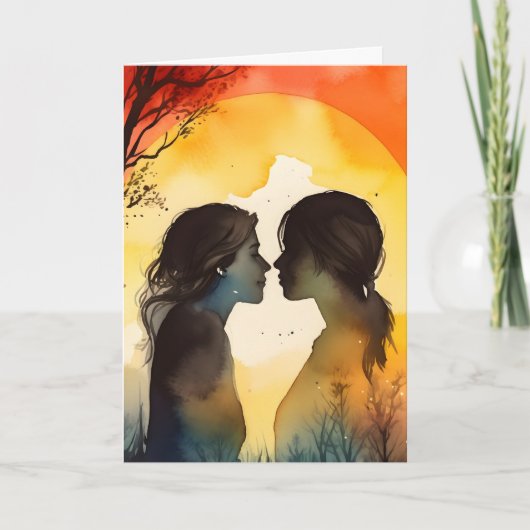 Carte Couple LGBTQ Valentine Anniversaire (Devant)