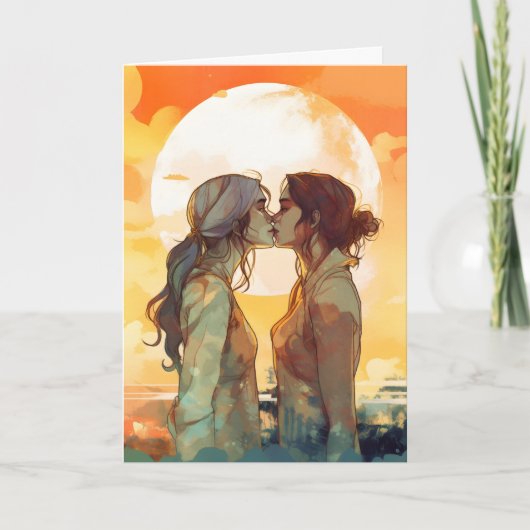 Carte Couple LGBTQ Valentine Anniversaire (Devant)