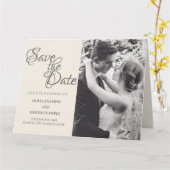 Carte Couple mariage en monochrome (Fleur jaune)