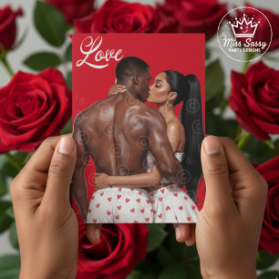 Carte Couple noir romantique pour la Saint-Valentin
