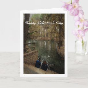 Carte Couple Nourriture Canards dans San Vicente Park