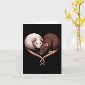Carte Couple Petit Animal De Compagnie Rongeur Heureux C (Fleur jaune)