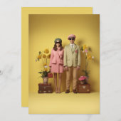 Carte Couple rétro (Devant / Derrière)