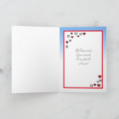 Carte Couple rétro baiser avec facemask Valentines Day (Intérieur)