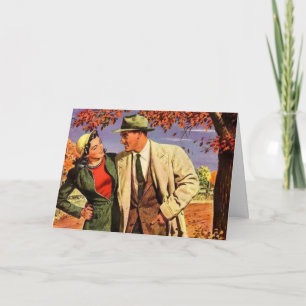 Carte Couple rétro vintage