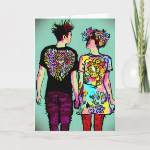 Carte Couple Rock Grunge Couple Joyeux Anniversaire