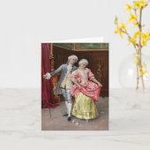 Carte Couple Rococo (Fleur jaune)