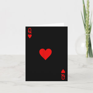 Carte Couple romantique embrassant la reine de cœur Ker