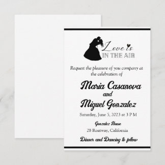 Carte couple romantique L'amour est dans l'air