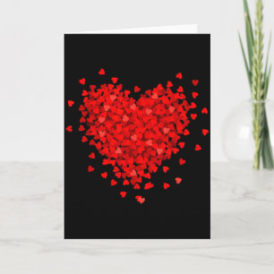 Carte Couple Saint-Valentin Rouge Cœur d'Amour