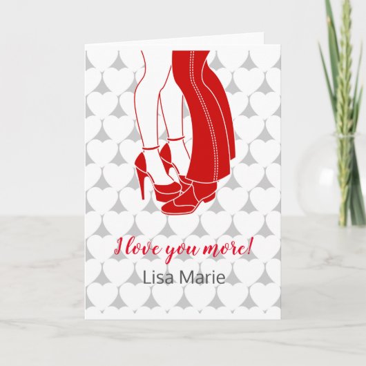 Carte Couple s'embrassant à la Saint-Valentin (Devant)