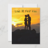 Carte Couple s'embrassant sur les rochers à Key West (Devant)