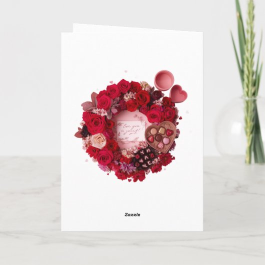 Carte Couple Silhouette Happy Valentines Romantic (Dos)