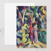 Carte Couple sur la piste forestière par August Macke (Devant / Derrière)