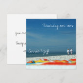 Carte Couple sur la plage de sable (Devant / Derrière)