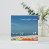 Carte Couple sur la plage de sable (Debout devant)