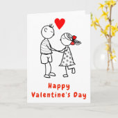 Carte Couple Valentine's Day (Fleur jaune)