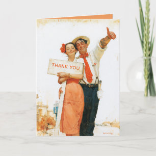 Carte Couple Vintage Merci