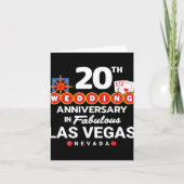 Carte Couples 20e anniversaire - Vegas 20e Mariage Anni (Devant)