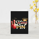 Carte Couples Bowler League Bowler King Pin porter Cro (Fleur jaune)