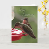 Carte Couples de colibri sur le conducteur toute (Fleur jaune)