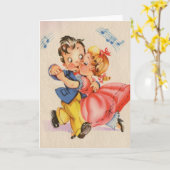 Carte Couples de danse (Fleur jaune)