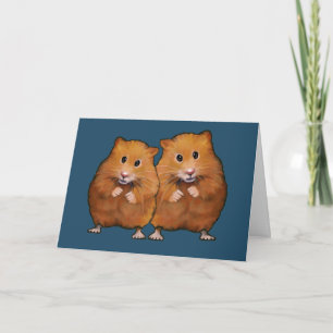 Carte Couples de hamster : Anniversaire : Vous deux êtes
