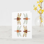 Carte Couples de libellules (Fleur jaune)