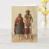 Carte Couples de Natif américain, 1899 (Fleur jaune)