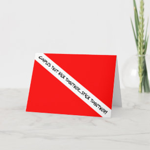 Carte Couples De Scuba Couchez Ensemble Stick Ensemble