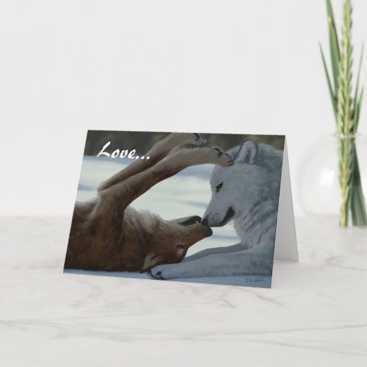 Carte Couples doux de loup (Devant)