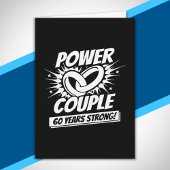 Carte Couples du 60e Anniversaire Mariés 60 Ans Forts