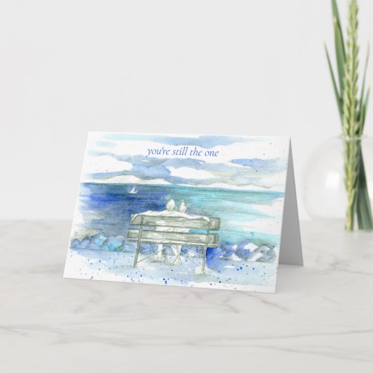Carte Couples heureux de lac anniversary de mariage dans (Devant)