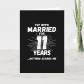 Carte Couples Mariés 11 Ans Drôle 11e Anniversaire de Ma (Devant)