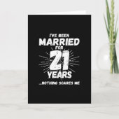 Carte Couples Mariés 21 Ans Humour 21e Anniversaire de M (Devant)