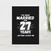 Carte Couples Mariés 27 Ans Drôle 27e Anniversaire de Ma (Devant)