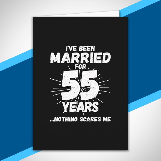 Carte Couples Mariés 55 Ans Drôle 55e Anniversaire