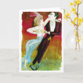 Carte Couples modernes de danse par Otto Dix (Fleur jaune)