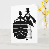 Carte Couples vintages de mariage (Fleur jaune)