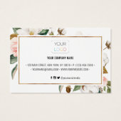 Carte Coupon blanc Blush Magnolia Floral (Dos)