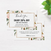 Carte Coupon blanc Blush Magnolia Floral (Bureau)