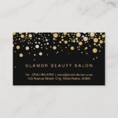 Carte Coupon Bright Black Gold Confetti (Dos)
