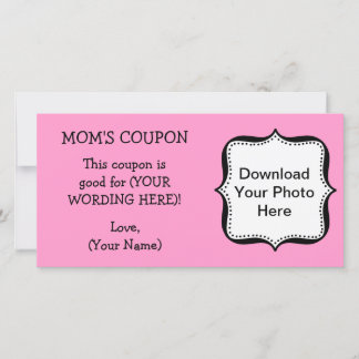 CARTE COUPON CADEAU PERSONNALISÉ POUR MOM