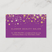 Carte Coupon Classy Purple Gold Dots (Dos)